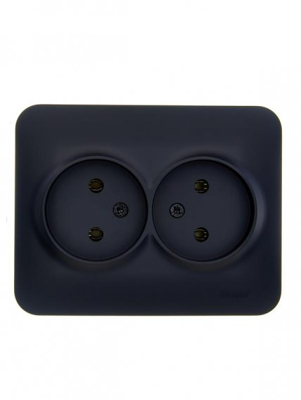 Фотография товара 'Lezard 7081-4200-128B ASTI Розетка двойная б/з ПБТ'