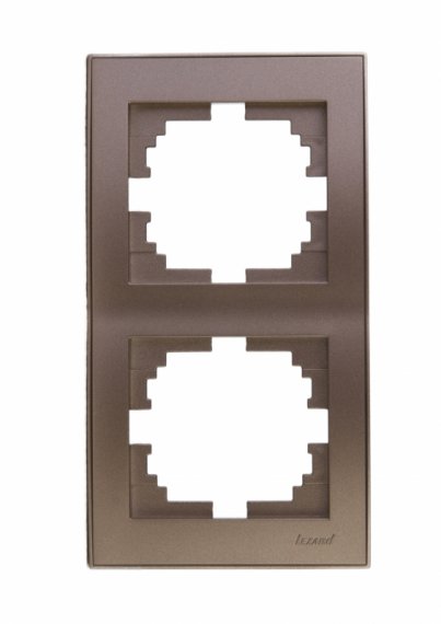 Фотография товара 'Lezard 703-3131-128 RAIN Розетка 2-я б/з керам. цв. бронза матовый'