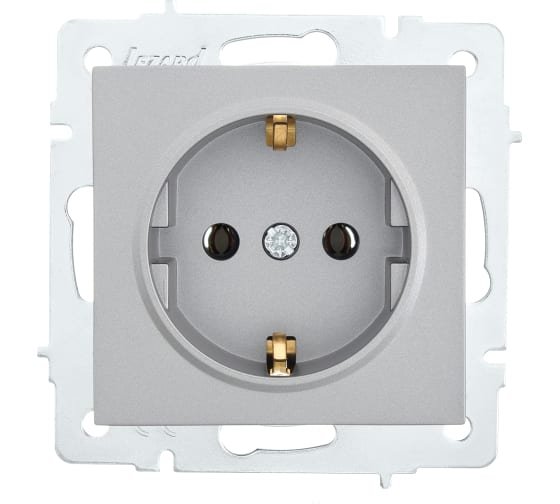 Фотография товара 'Lezard VESNA Розетка с заземлением ПБТ, 742-3588-122B'