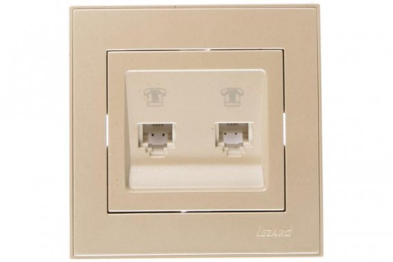 Фотография товара 'Lezard RAIN Розетка телефонная двойная евро, 703-3030-138'