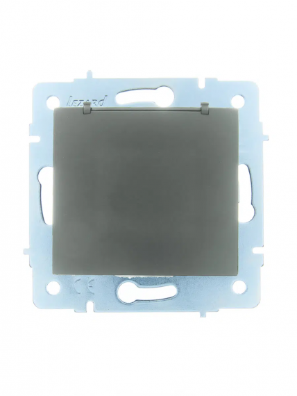 Фотография товара 'Lezard 7081-3588-123B ASTI Розетка с/з с крышкой ПБТ'