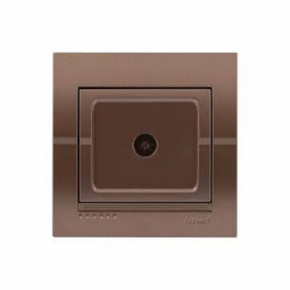 Фотография товара 'Lezard 702-3131-129 DERIY Розетка ТВ проходная светло-коричневая металлик'