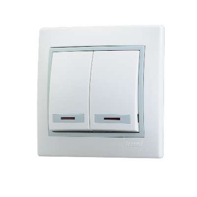 Фотография товара 'Lezard MIRA Выключатель двойной, 701-0215-112'