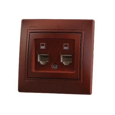 Фотография товара 'Lezard MIRA Розетка компьютерная двойная, 701-0601-141'