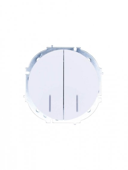 Фотография товара 'Lezard 743-0288-112 OSEN Выключатель двойной с подсветкой белый'