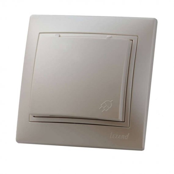 Фотография товара 'Lezard MIRA Розетка с заземлением с крышкой керамика, 701-3030-123'