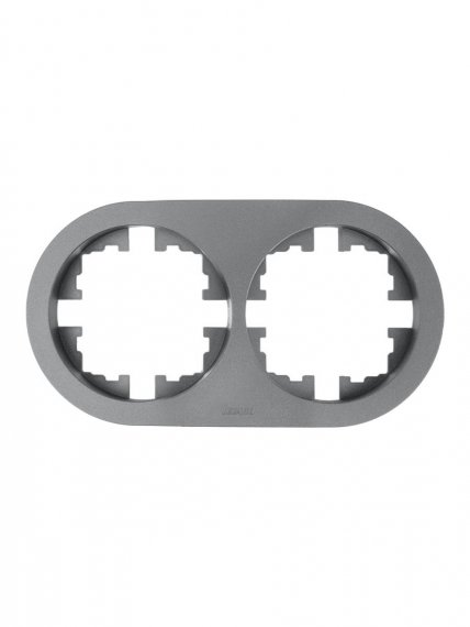 Фотография товара 'Lezard 744-7400-147 OSEN Рамка 2-ая б/вст серый матовый круглая'