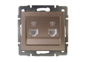 Фотография товара 'Lezard RAIN Розетка телефонная 2-я евро, 703-3188-138'