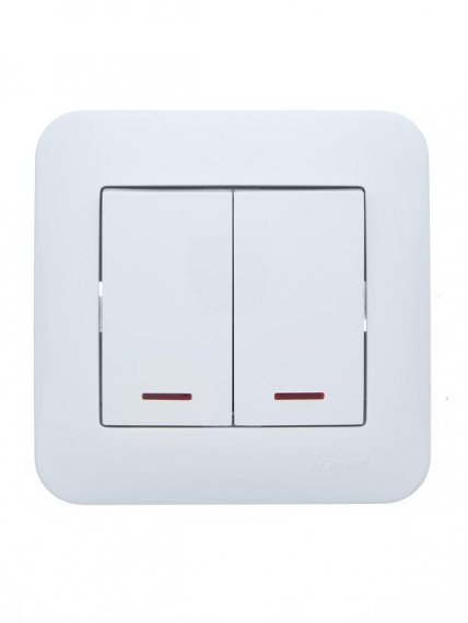 Фотография товара 'Lezard 7081-0202-112 ASTI Выключатель двойной с подсветкой'