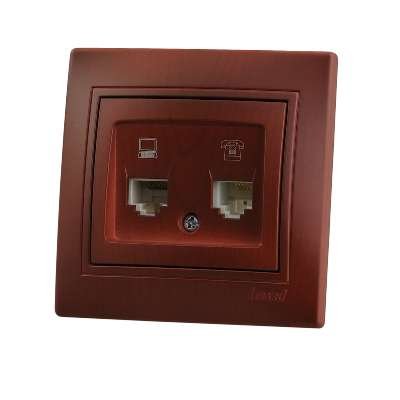 Фотография товара 'Lezard MIRA Розетка компьютер+телефон, 701-0601-143'