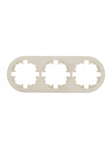 Фотография товара 'Lezard 744-9000-148 OSEN Рамка 3-ая б/вст слоновая кость круглая'