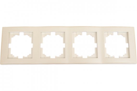 Фотография товара 'Lezard 703-3030-154 RAIN Рамка 4-ая вертикальная б/вст жемчужно-белый металлик'