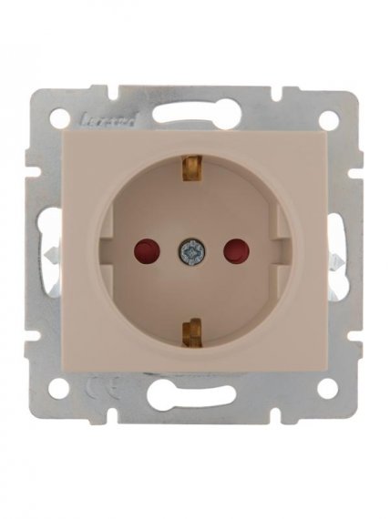 Фотография товара 'Lezard KARINA Розетка с защитой от детей керамика, 707-0388-124'