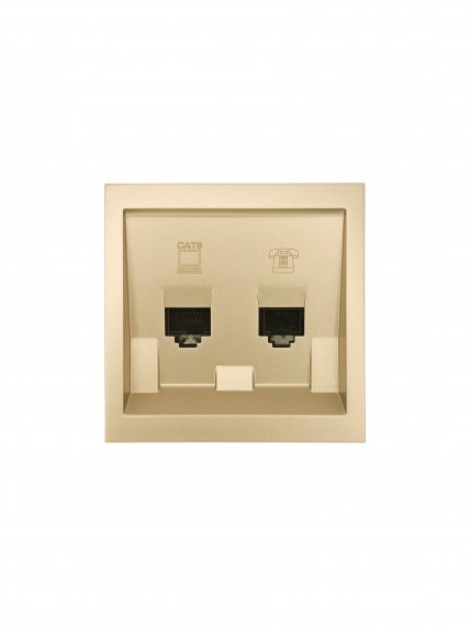 Фотография товара 'Lezard 704-3688-144 ZIMA Розетка компьютер+телефон'