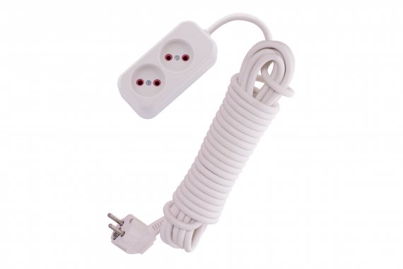 Фотография товара 'Lezard LILA Удлинитель без заземления 2 входа 7 метров, 720-0207-203'