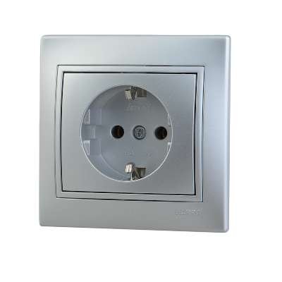 Фотография товара 'Lezard MIRA Розетка с заземлением керамика, 701-1010-122'