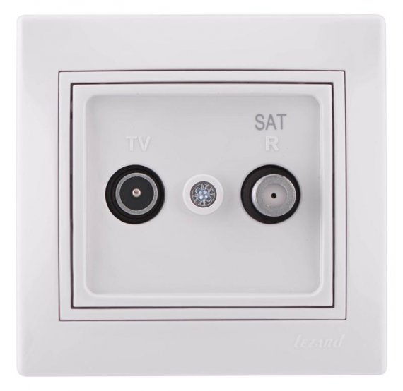 Фотография товара 'Lezard MIRA Розетка спутниковая + ТВ проходная (SAT - TV) , 701-0202-160'