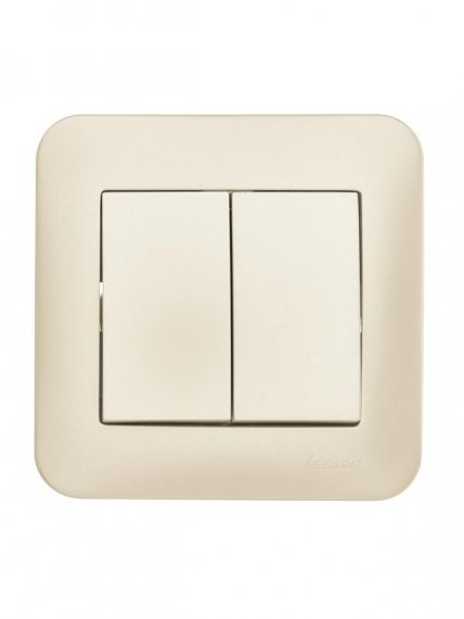 Фотография товара 'Lezard 7081-3030-101 ASTI Выключатель двойной'