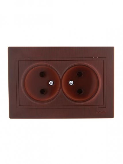 Фотография товара 'Lezard MIRA Розетка двойная без заземления керамика, 701-0601-128'