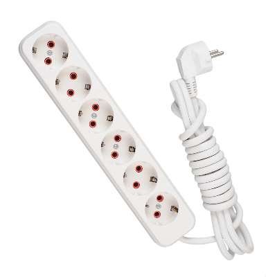 Фотография товара 'Lezard LILA Удлинитель с заземлением 6 входов 3 метра, 720-0603-601'