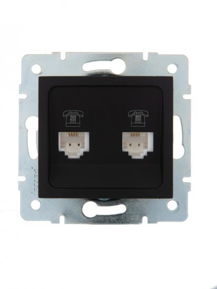 Фотография товара 'Lezard KARINA Розетка телефонная двойная евро, 707-4288-138'