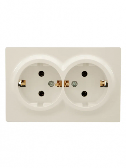 Фотография товара 'Lezard 752-0300-127B LETO Розетка двойная с/з закрытый корпус ПБТ'