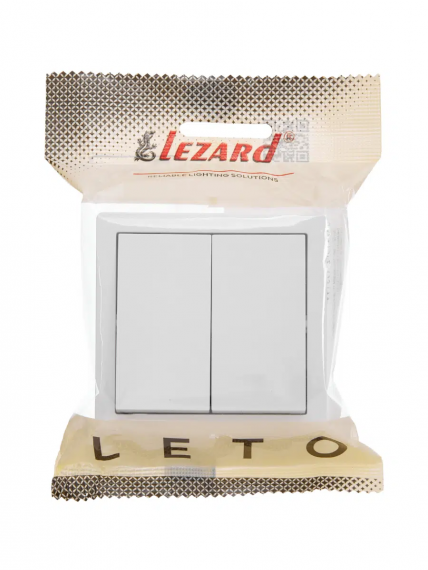 Фотография товара 'Lezard 752-0200-101 LETO Выключатель двойной'