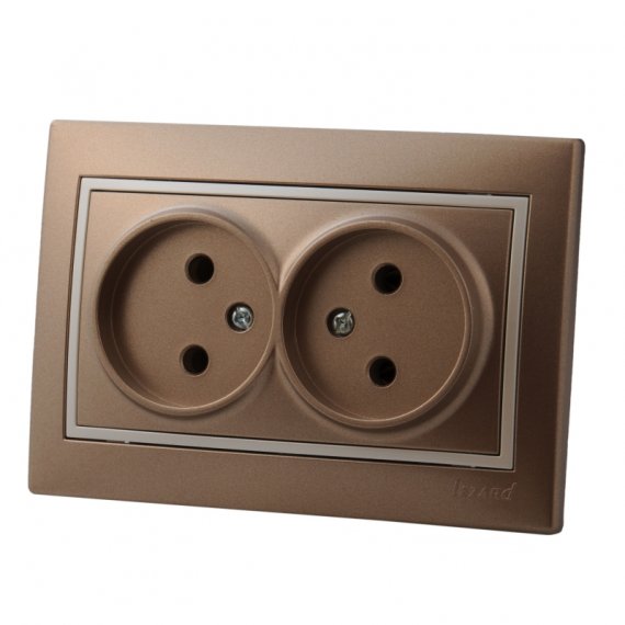 Фотография товара 'Lezard 701-3130-128 MIRA Розетка двойная б/з керамика'