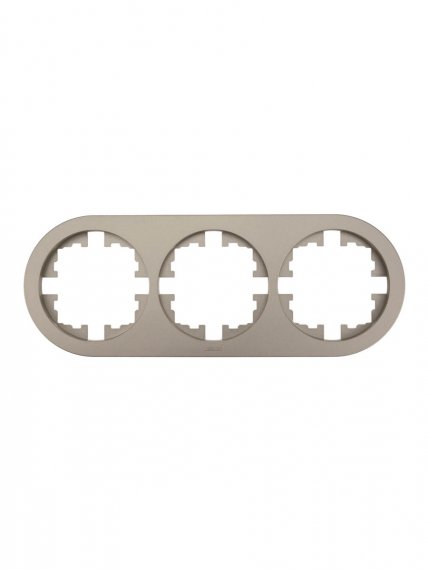 Фотография товара 'Lezard 744-3700-148 OSEN Рамка 3-ая б/вст титан круглая'