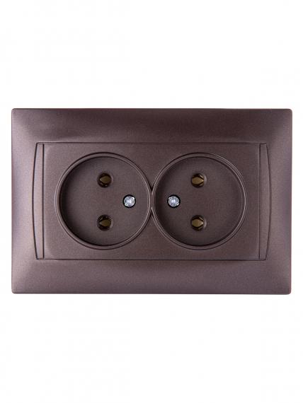 Фотография товара 'Lezard 704-7300-128BQC ZIMA Розетка 2-ая б/з ПБТ'