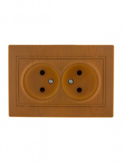 Фотография товара 'Lezard MIRA Розетка двойная без заземления керамика, 701-0701-128'