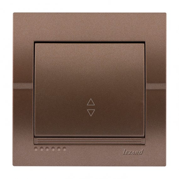 Фотография товара 'Lezard 702-3131-105 DERIY Выключатель проходной светло-коричневый металлик'