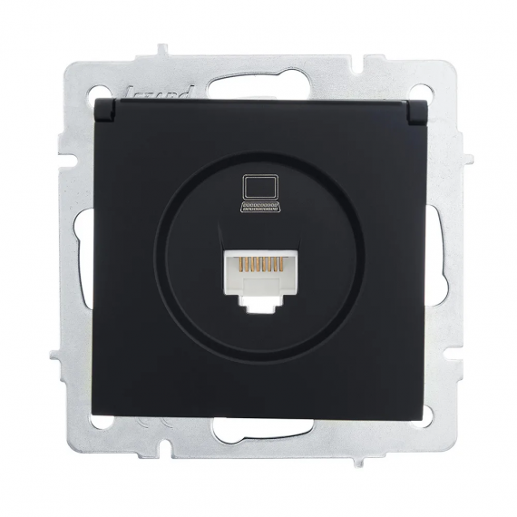 Фотография товара 'Lezard 703-4288-139 RAIN Розетка комп. цв. черный бархат'