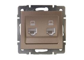 Фотография товара 'Lezard RAIN Розетка компьютерная двойная, 703-3188-141'