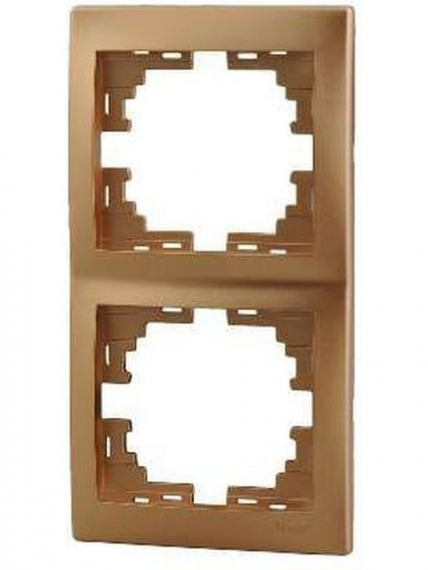 Фотография товара 'Lezard 703-3126-146 RAIN Рамка 1-ая гориз. с вст. цв. бронза матовый + золото'