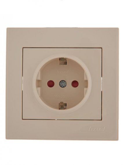 Фотография товара 'Lezard RAIN Розетка с защитой от детей керамика, 703-0303-124'