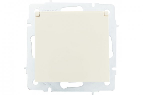 Фотография товара 'Lezard 742-0388-123 VESNA Розетка с/з с крышкой керамика'