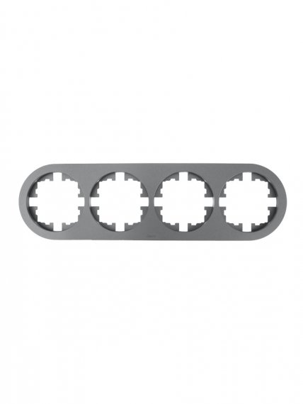 Фотография товара 'Lezard 744-7400-149 OSEN Рамка 4-ая б/вст серый матовый круглая'