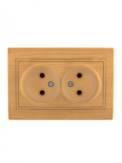 Фотография товара 'Lezard MIRA Розетка двойная без заземления керамика, 701-4747-128'