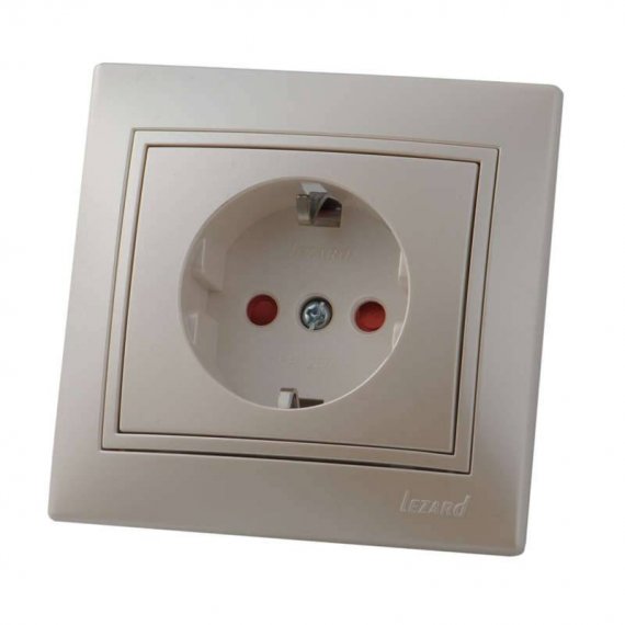 Фотография товара 'Lezard MIRA Розетка с защитой от детей керамика, 701-3030-124'