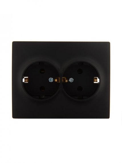 Фотография товара 'Lezard KARINA Розетка двойная с заземлением керамика, 707-4200-127'