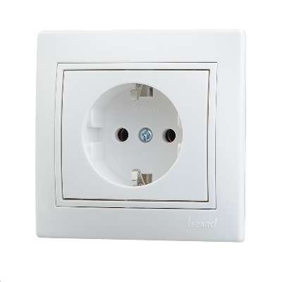 Фотография товара 'Lezard MIRA Розетка с заземлением керамика, 701-0202-122'