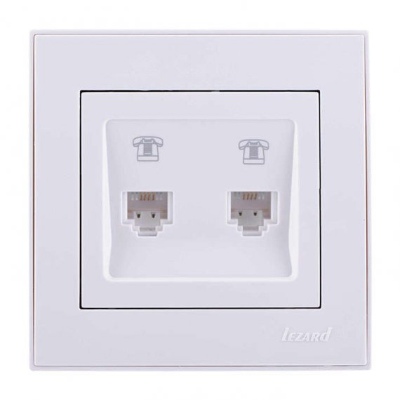 Фотография товара 'Lezard RAIN Розетка телефонная двойная евро, 703-0202-138'