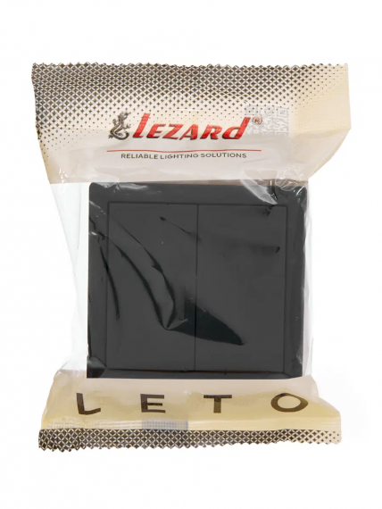 Фотография товара 'Lezard 752-4200-101 LETO Выключатель двойной'