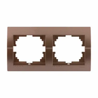 Фотография товара 'Lezard 704-7300-147 ZIMA Рамка 2-ая горизонтальная б/вст'