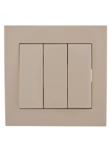 Фотография товара 'Lezard RAIN Выключатель тройной, 703-0303-109'