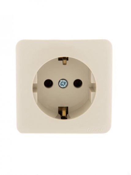 Фотография товара 'Lezard VIOLA Розетка с заземлением керамика, 751-0300-122'