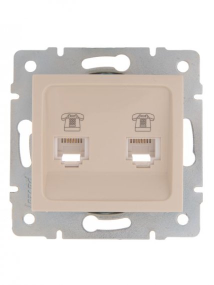 Фотография товара 'Lezard KARINA Розетка телефонная двойная евро, 707-0388-138'