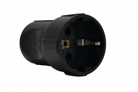 Фотография товара 'Lezard 715-0600-606B Accessories Розетка штепсельная с/з чёрная'