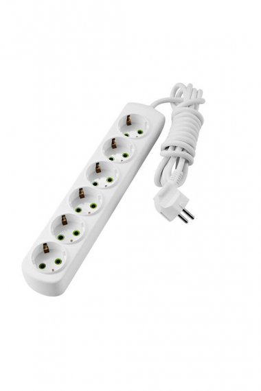 Фотография товара 'Lezard LETITIA Удлинитель с заземлением 6 входа 3 метра, 721-0603-601'